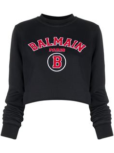 Balmain толстовка с контрастным логотипом