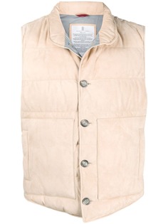 Brunello Cucinelli дутый жилет без рукавов