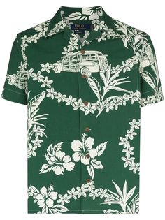 Polo Ralph Lauren поплиновая рубашка с принтом