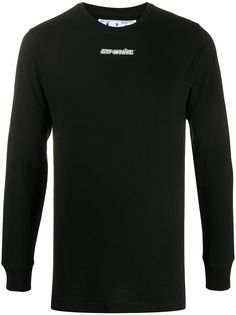 Off-White футболка с длинными рукавами и логотипом