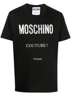 Moschino футболка с логотипом металлик