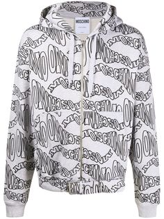 Moschino худи на молнии с логотипом