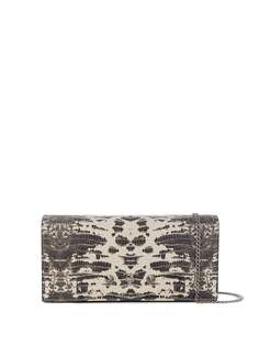 Alexander McQueen клатч со змеиным принтом