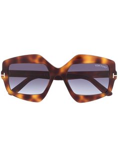 Tom Ford Eyewear солнцезащитные очки черепаховой расцветки