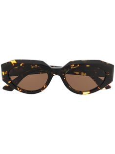 Bottega Veneta Eyewear солнцезащитные очки в круглой оправе