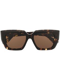 Bottega Veneta Eyewear солнцезащитные очки в массивной квадратной оправе
