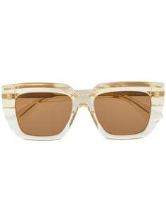 Bottega Veneta Eyewear солнцезащитные очки в прозрачной квадратной оправе