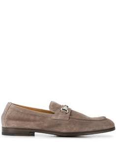Doucals suede horsebit almond toe loafers