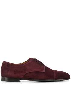 Doucals suede almond toe Oxford shoes