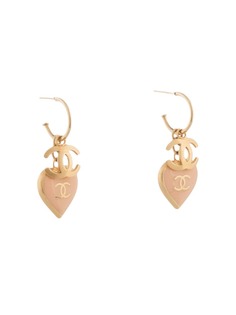 Chanel Pre-Owned серьги-подвески 2002-го года с логотипом CC