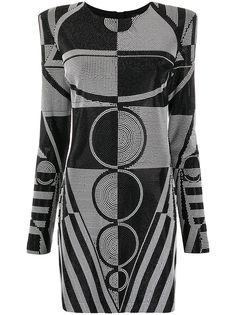 Balmain короткое платье со стразами