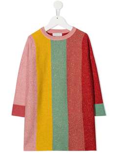 Stella McCartney Kids striped lurex knitted dress