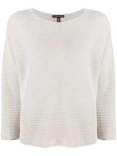 Eileen Fisher boat-neck ribbed-knit jumper