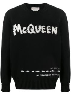 Alexander McQueen logo intarsia jumper