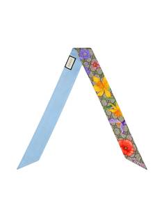 Gucci шарф с логотипом GG с принтом Flora
