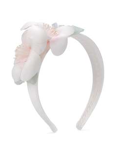 Colorichiari floral appliqué satin headband