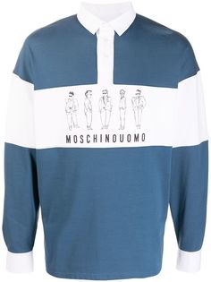 Moschino рубашка поло с принтом Characters