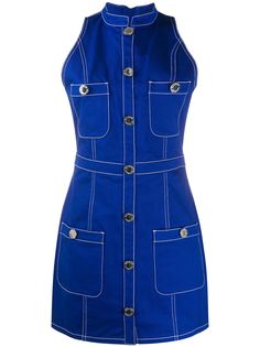 Balmain джинсовое платье без рукавов