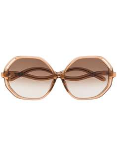 Linda Farrow массивные солнцезащитные очки