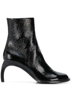 Ann Demeulemeester ботильоны на изогнутом каблуке с застежкой на молнии