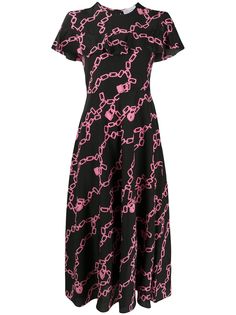 RedValentino chain-link print midi dress