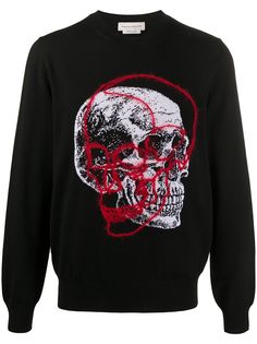 Alexander McQueen джемпер с вышивкой Skull