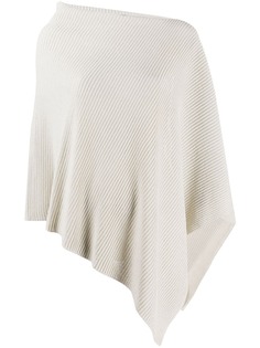 Eileen Fisher asymmetric ribbed-knit poncho