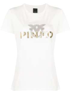 Pinko футболка с декорированным логотипом