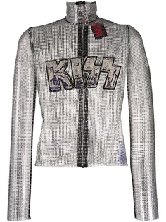 Philipp Plein сетчатый топ Kiss