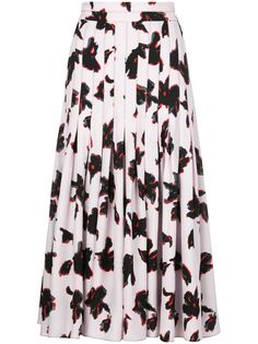 Proenza Schouler юбка с цветочным принтом и складками