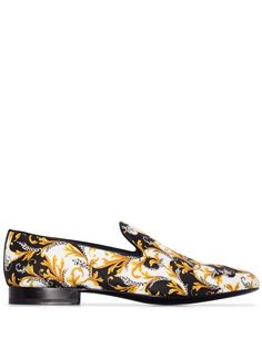 Versace baroque pattern loafers