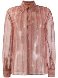 Missoni sheer glitter striped shirt