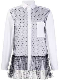 RedValentino tulle overlay shirt