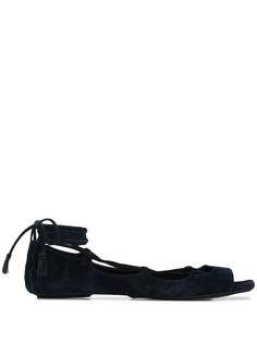 Khaite strappy ankle tie sandals