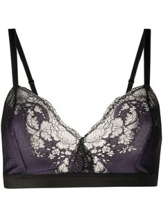 Wacoal lace-panelled bra