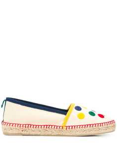 Castañer embroidered polka-dot espadrilles