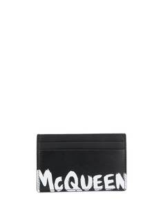 Alexander McQueen Graffiti print cardholder