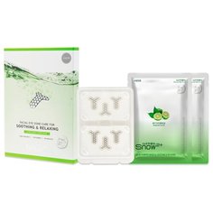 Snow2+ Набор Успокаивающий и Расслабляющий уход Magnesium Micro Facial Eye Care for Soothing & Relaxing (патчи для области глаз + тканевая маска, 2 шт.