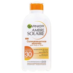 GARNIER Ambre Solaire классическое солнцезащитное молочко с карите для лица и тела SPF 30 200 мл