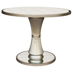 Стол Garda Decor KFC951, d: 105 см, зеркальный/золотой