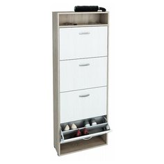 Обувница Мастер Милан-27 , размер (ШхГ): 60х20 см , цвет: дуб Сонома/белый