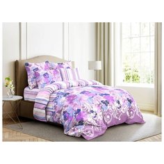 Постельное белье 2-спальное Ночь Нежна Акварель 50 х 70 см бязь фиолетовый