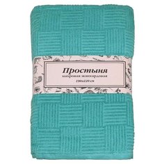 Простыня LUCKY махровая жаккардовая 190 х 220 см голубой