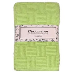 Простыня LUCKY махровая жаккардовая 190 х 220 см зеленый