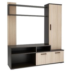 Стенка для гостиной Stolline Соло СТЛ.119.01, (ШхГхВ): 140х37х155 см, венге/ясень шимо светлый
