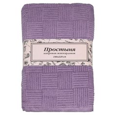 Простыня LUCKY махровая жаккардовая 190 х 220 см фиолетовый
