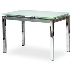 Стол TetChair Campana 346, раскладной, ДхШ: 110 х 74 см, длина в разложенном виде: 170 см, хром/белый