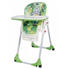 Стульчик для кормления Chicco Polly 2-in-1 Easy (4 колеса) happy jungle