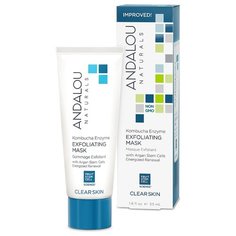 Andalou Naturals маска Clearskin Отшелушивающая с энзимами Комбуча 53 мл