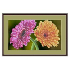 Galla Collection Набор для вышивания бисером Герберы 35 х 20 см (Л324)